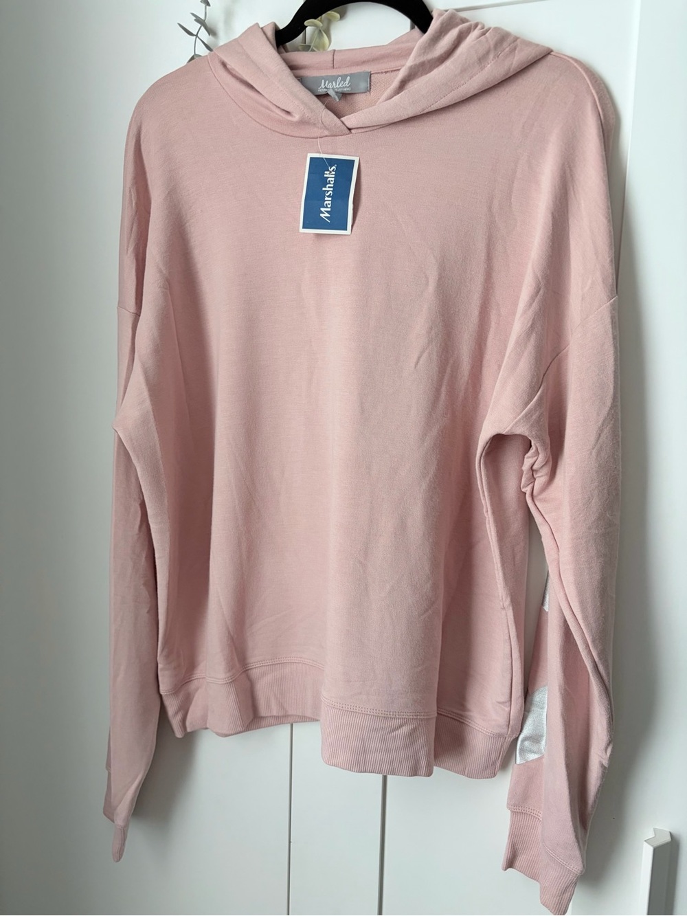Marled Reunited Clothing Blush Pink Hooded Long-Sleeve Sweatshirt with Silver🩶